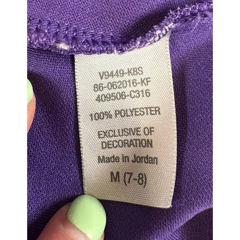 C9 Champion Duo Dry Women M Purple Ruched Full Zip Track Jacket Thumbholes Knit